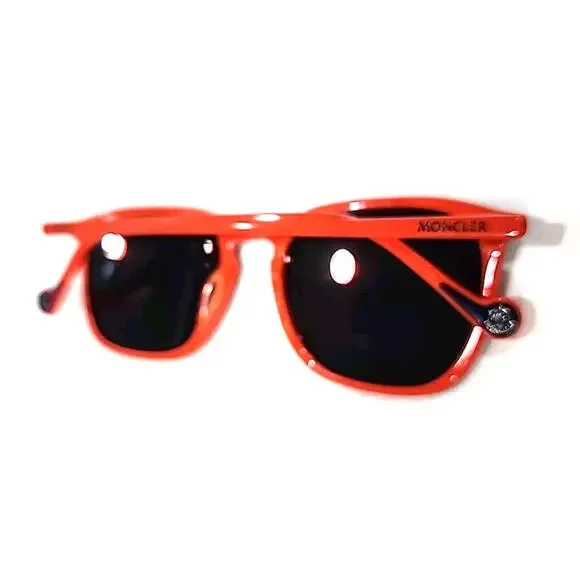 Moncler ML 0150 92L Blue Orange Yellow Square Sunglasses 56-19 150 Italy